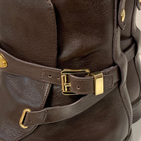 Michael Kors Brown Leather Ankle Boots - Picture 4 of 9